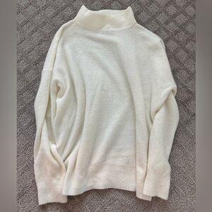 Joie Mockneck Lightweight Cream Sweater